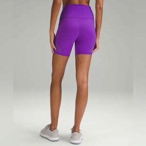 Lululemon Wunder Train Mesh Panel High-Rise Short 6" in Atomic Purple